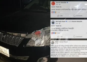 হাসনাত-সারজিসের গাড়িবহরের গাড়িতে ট্রাকের ধাক্কা: কী বলছেন সমন্বয়করা